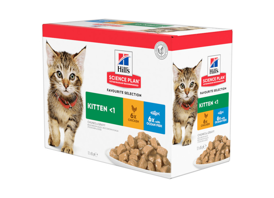 Hill’s 24 sobres x 85 g Hill’s Science Plan Kitten Pollo y Pescado sobre para gatos ¡Pack ahorro!