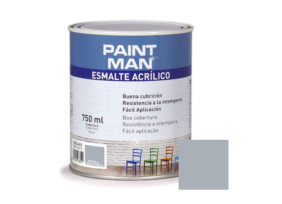 Esmalte acrílico paintman brillante gris perla 750 m