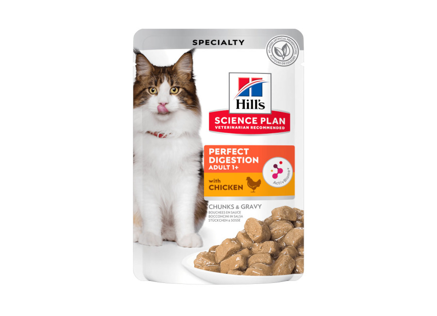 Hill’s 24 sobres x 85 g Hill’s Science Plan Adult Perfect Digestion Pollo comida húmeda para gatos ¡Pack ahorro!
