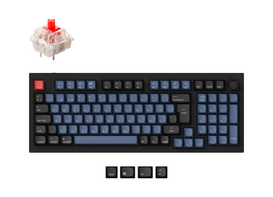 Teclado Keychron Q5 ISO-ES RGB Hot-Swappable Switch Gateron G Pro Red