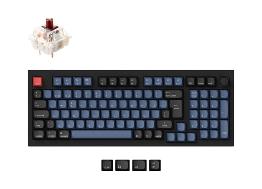 Teclado Keychron Q5 ISO-ES RGB Hot-Swappable Switch Gateron G Pro Brown
