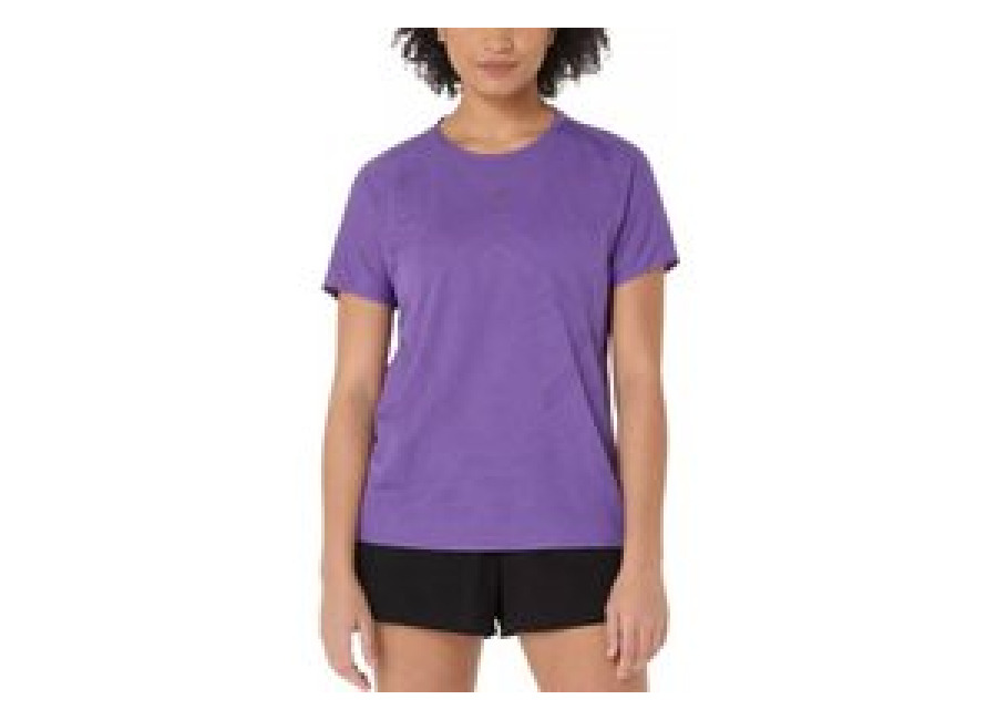 Camiseta Asics Metarun SS Manga Curta Roxa Feminina