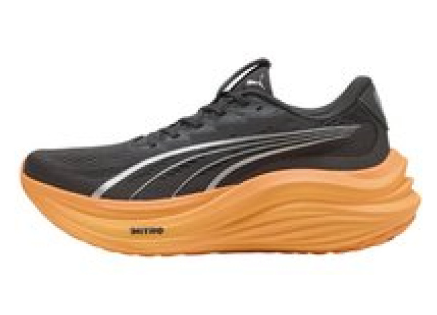 Puma MagMax Nitro Black Orange Shoes AW25, Size 42 – EUR