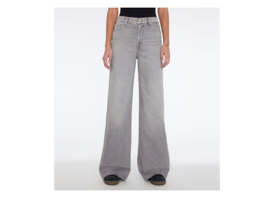7 for all mankind para mujer. jsp0c660du jeans acampanados tiro alto gris , casual