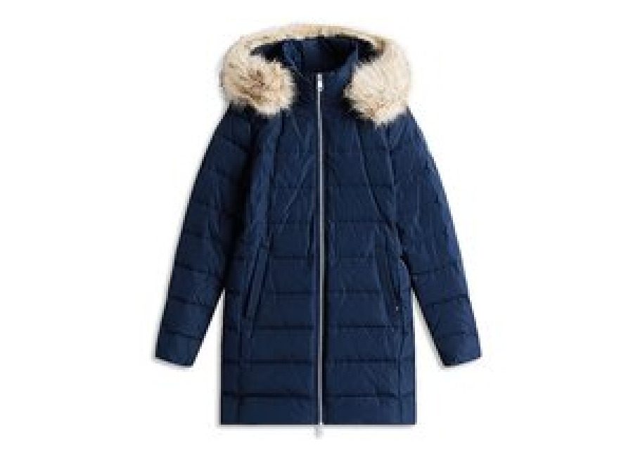 Tommy Hilfiger Abrigo acolchado azul oscuro