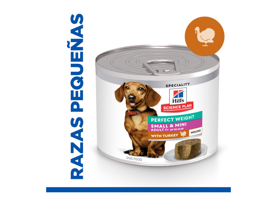 Hill’s 24 latas x 200 g Hill’s Science Plan Adult Small & Mini Perfect Weight Mousse de Pavo lata para perros ¡Pack ahorro!