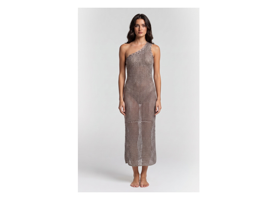 iro paris widdy dress metallic grey | vestidos maxi outlet | mujer | gris