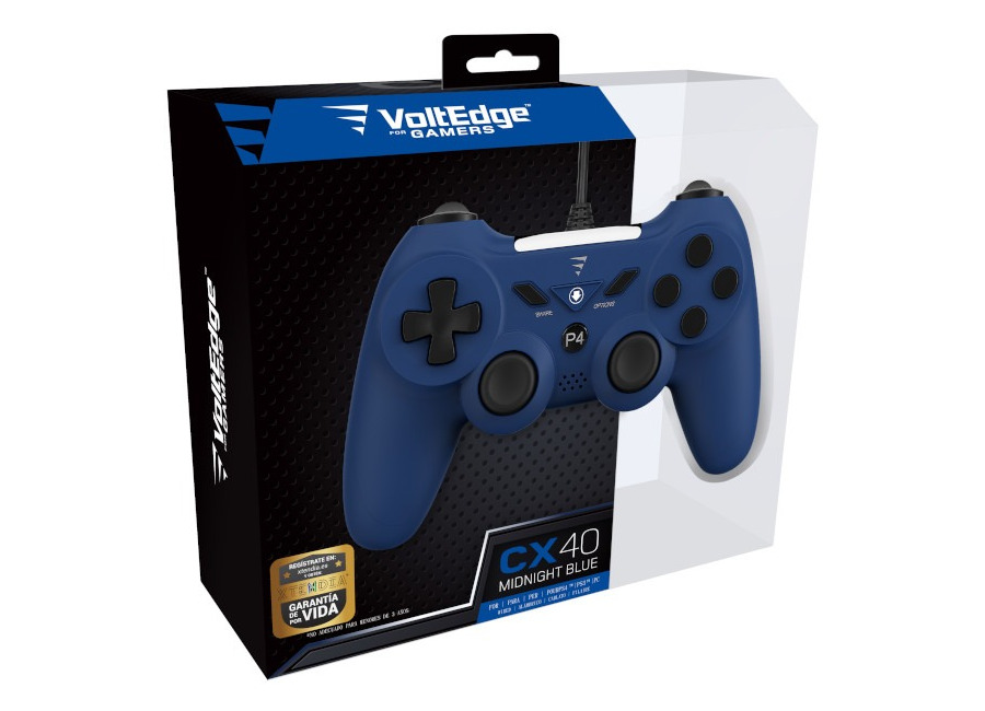Voltedge Mando con Cable Voltedge CX40 Azul PS4/PS3/PC