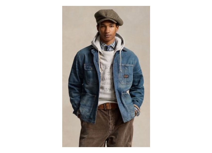 polo ralph lauren para hombre. 710950878001 chaqueta utility azul , casual, algodon, denim