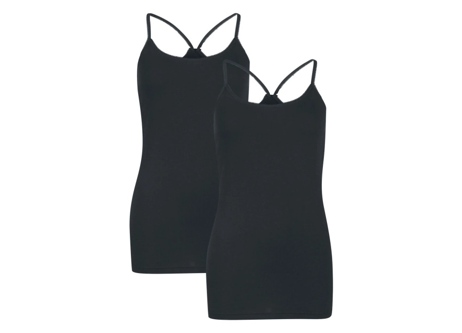 Red by EMP Top de RED by EMP – Pack doble Tops – S XXL – para Mujer – Negro