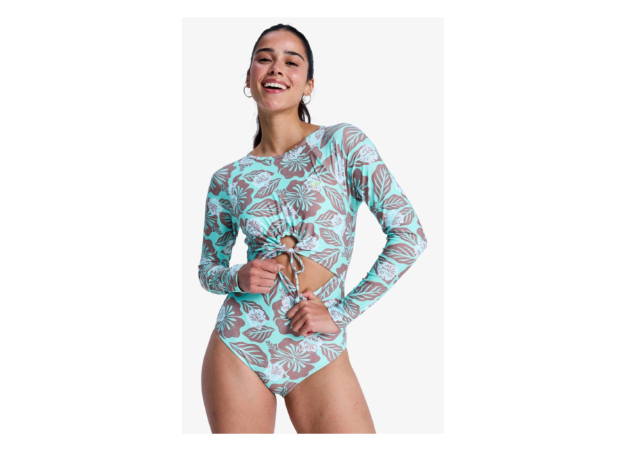 Roxy Beach Essentials – Bañador entero de manga larga Marrón Mujer