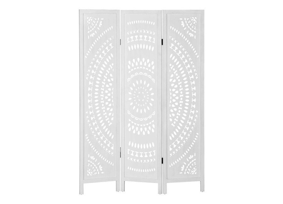 HOMCOM Biombo Plegable de 3 Paneles de Madera, 120×170 cm, Biombo Separador de Ambientes con Patrones…
