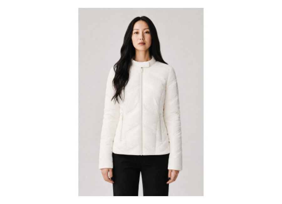 guess para mujer. w5rl00wgv30 abrigo new vona logo blanco , casual, poliuretano