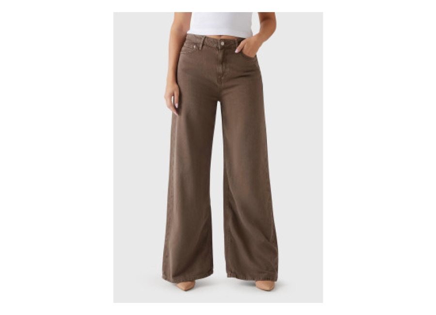 guess para mujer. w5ra82wfd53 pantalon bellflower marron , casual, lyocell