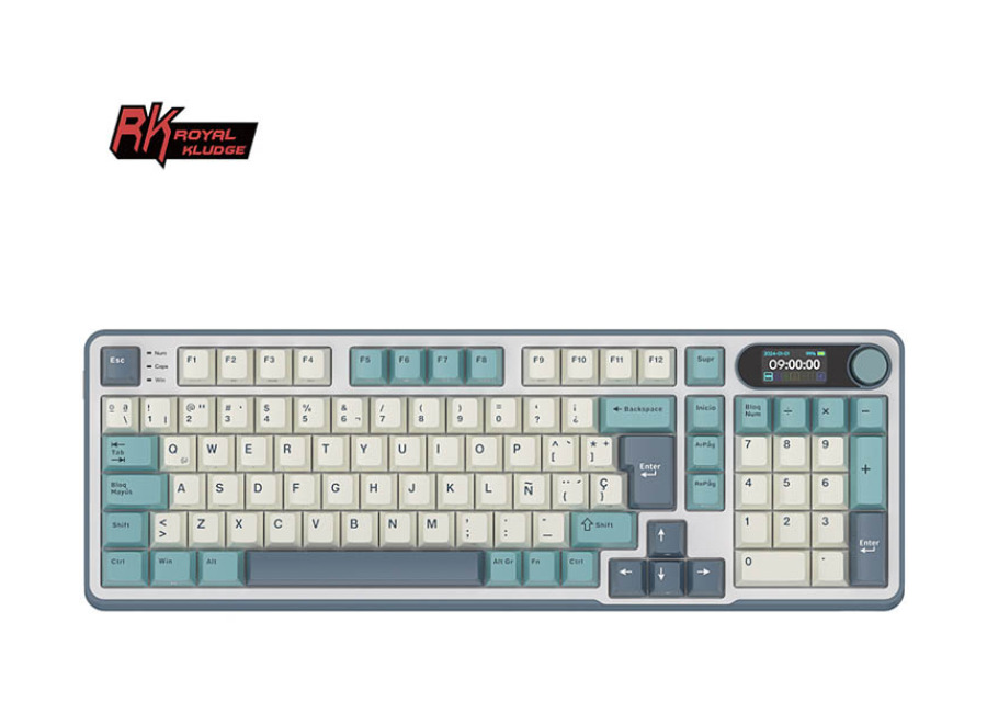 Teclado Royal Kludge RKS98 ISO-ES Hot-Swappable Switch Brown Wireless Light Cloud