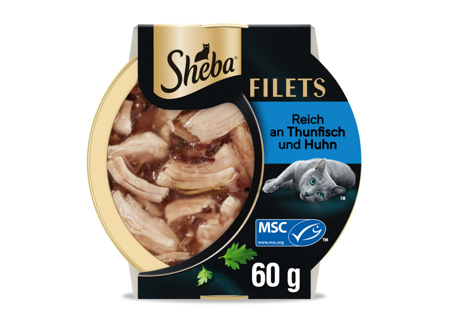 Sheba Filetes 32 x 60 g – Pollo con atún