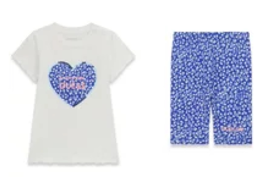 Guess Conjunto de camiseta y leggings capri para bebé niña Gues