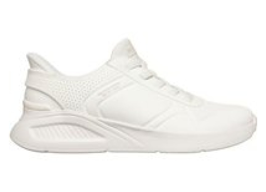 zapatillas skechers slip-ins uno lite-floating steps mujer white duraleather
