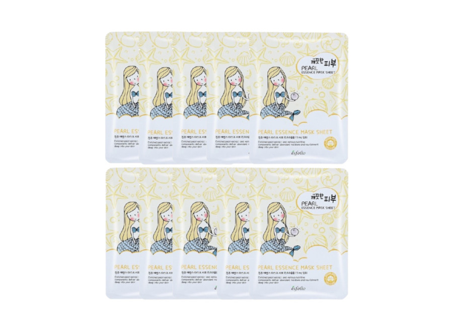 esfolio Pure Skin Essence Mask Sheet – 25ml*1pc – Pearl (10ea) Set