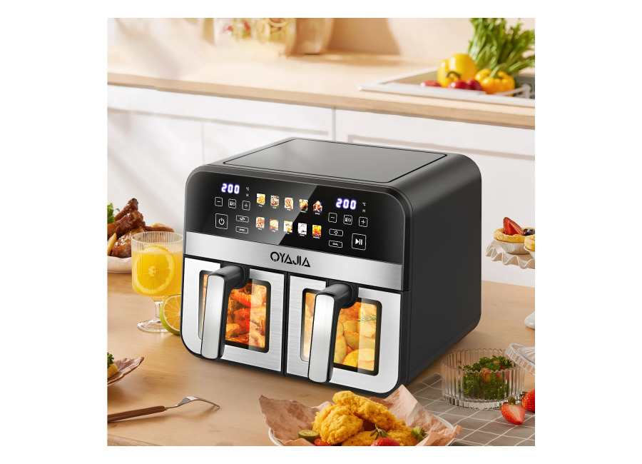 Freidora de Aire 10 en 1, Freidora de Doble Cámara, Mini Horno, Freidora de Aire de…