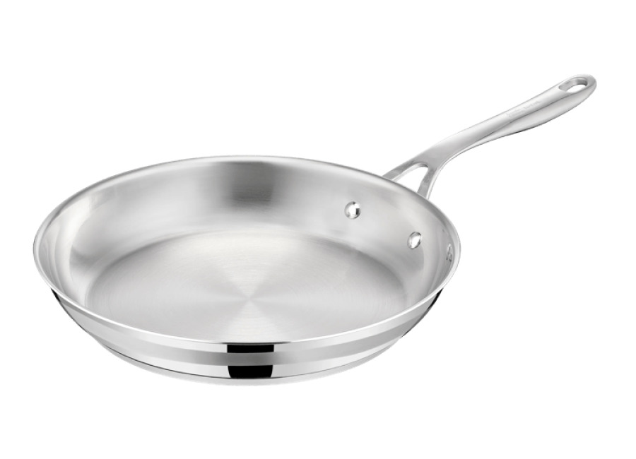 tefal jamie oliver by tefal cook smart, sarten de 24 cm, acero inoxidable sin antiadherente, induccion
