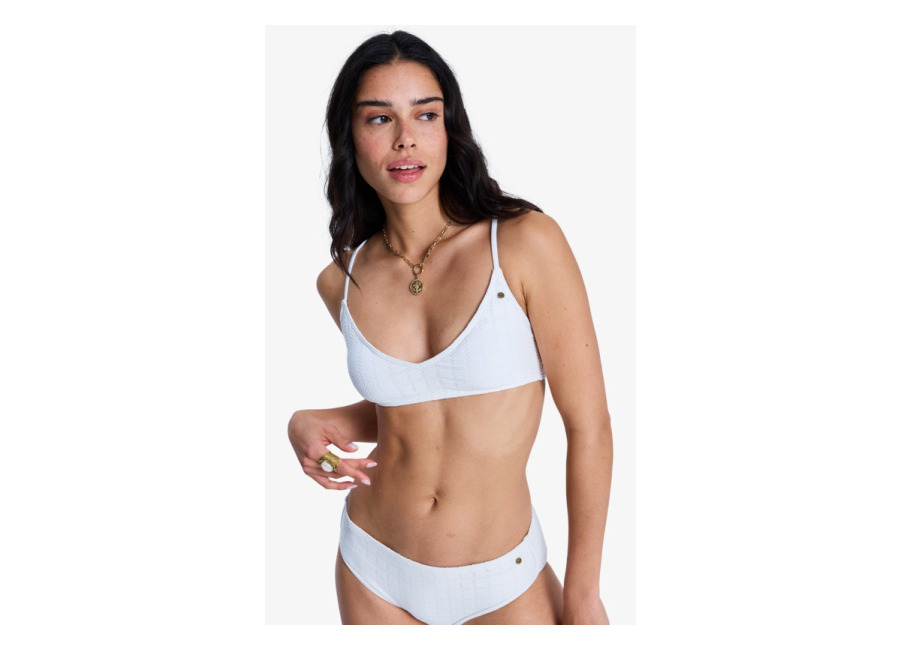 Roxy Roxy Island Athletic Bra – Top de bikini Bralette Blanco Mujer