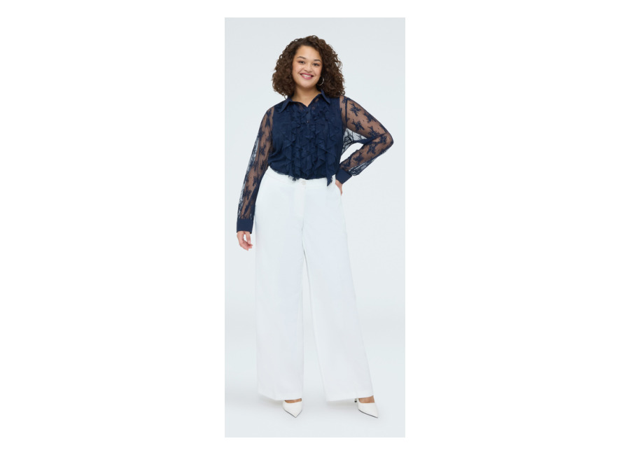 Fiorella Rubino Camisa de encaje con volante