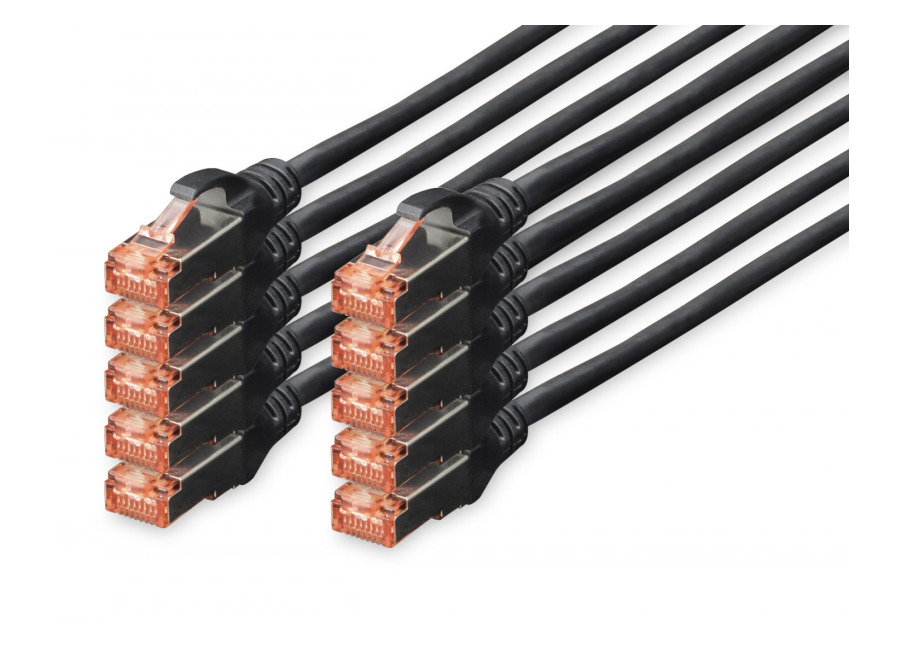 Digitus DK-1644-0025-BL-10 cable de red Negro 0,25 DK-1644-0025-BL-10