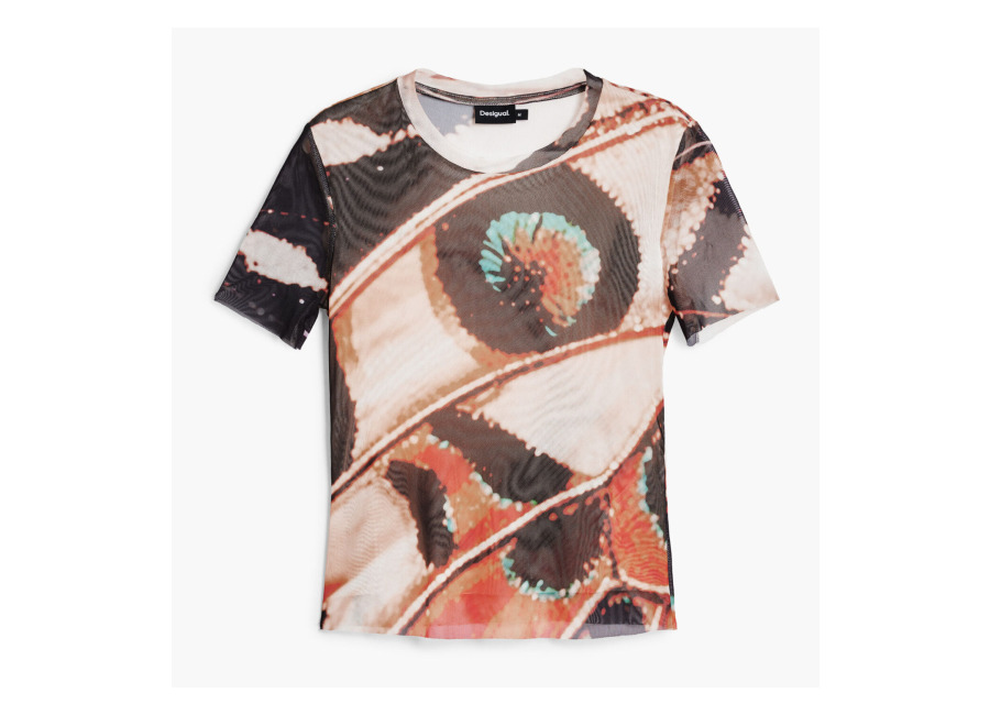 desigual, camiseta disenada por mr. christian lacroix, poliester, blanco