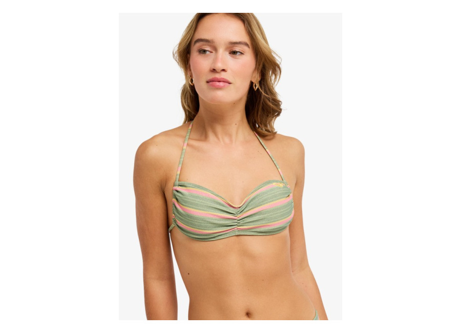 Roxy Ocean Dreamer Bralette – Top de bikini Bralette Verde Mujer