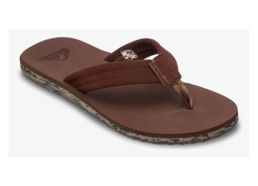 Quiksilver – Carver Suede Recycled – Chanclas de Ante Marrón hombre