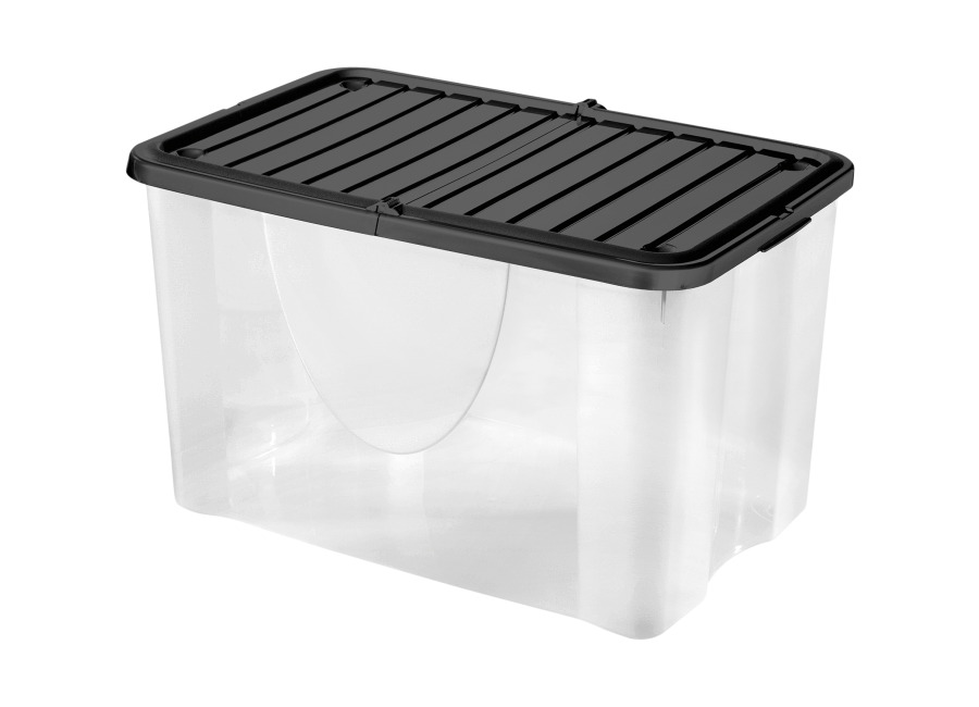 Caja de plástico con tapa 58 l 57,3 x 39 x 35,3 c