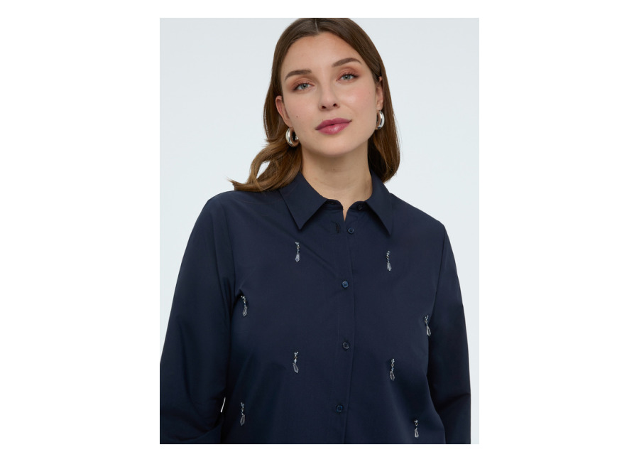 Fiorella Rubino Camisa con aplicaciones crysta