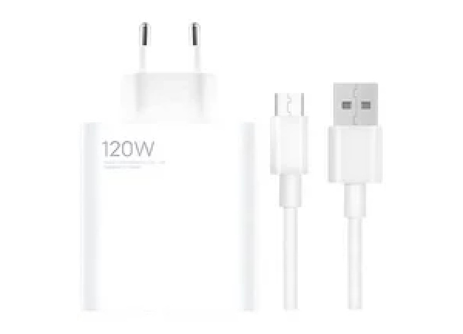 Xiaomi Cargador de carga Rápida Xiaomi 120W HyperCharge Combo USB Tipo-A Blanco + Cable USB-A a USB-C
