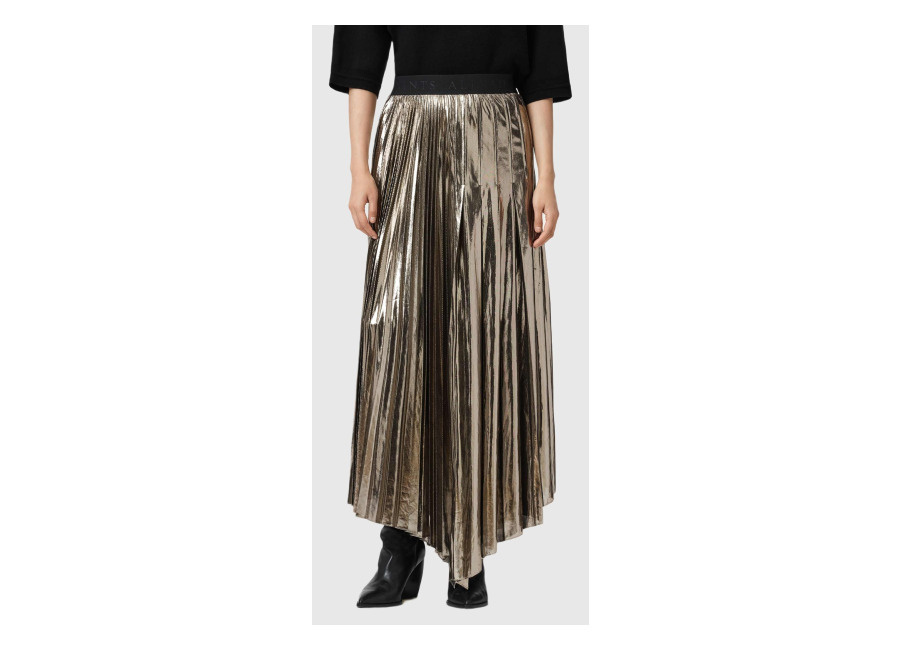 AllSaints Jax Skirt Bronze Gold Talla: 2 Faldas Maxi Outlet Mujer Marrón