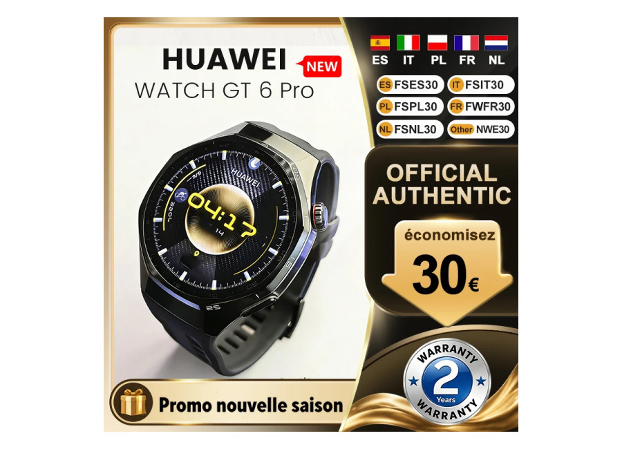 Reloj Inteligente HUAWEI Watch GT 6 Pro de 46 mm con GPS, Pantalla Táctil AMOLED de…
