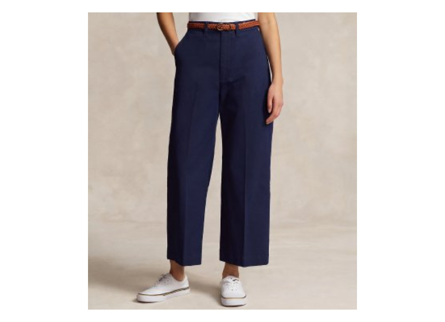 polo ralph lauren para mujer. 211873988004 pantalon chino de pernera ancha marino , azul, casual, algodon
