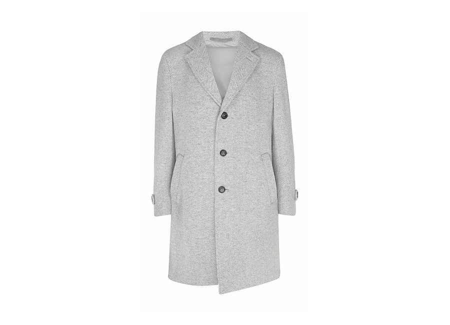 Eleventy Wollmantel gris claro 56