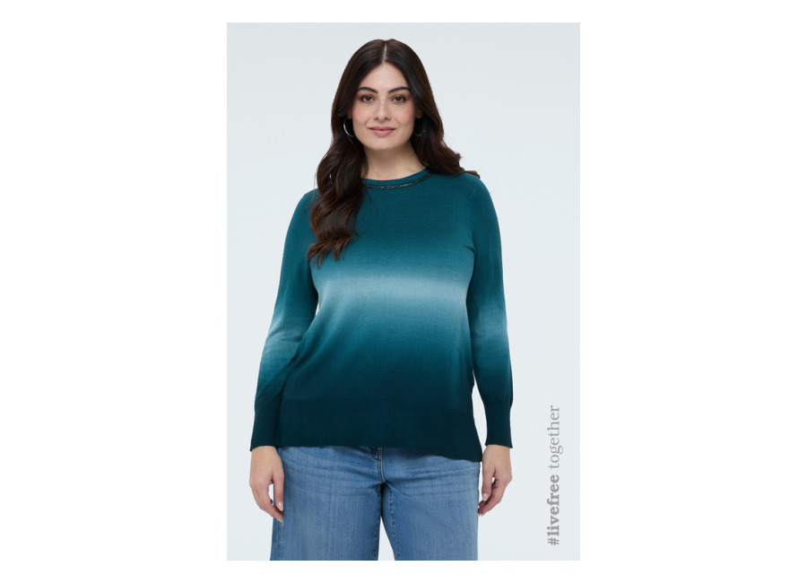 Fiorella Rubino Jersey cuello redondo con degradado