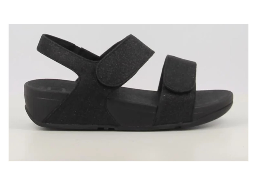 sandalias fitflop lulu adjustable shimmerlux back-strap sandals negro