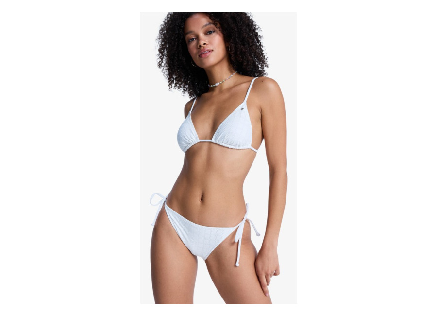 Roxy Roxy Island Tiki Tri – Top de bikini triangular Blanco Mujer