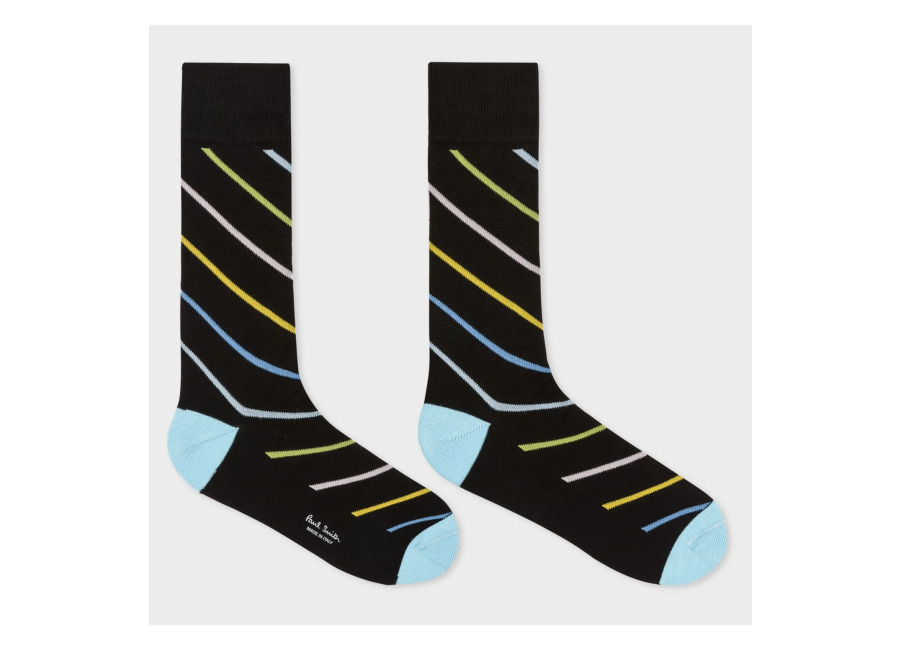 Paul Smith Men Sock Diaganol Black Talla: OS Ropa Interior Outlet Hombre Negro