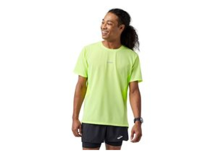 Brooks Camiseta de Running Brooks High Point Sleeve 2.0 Hombre Amarillo