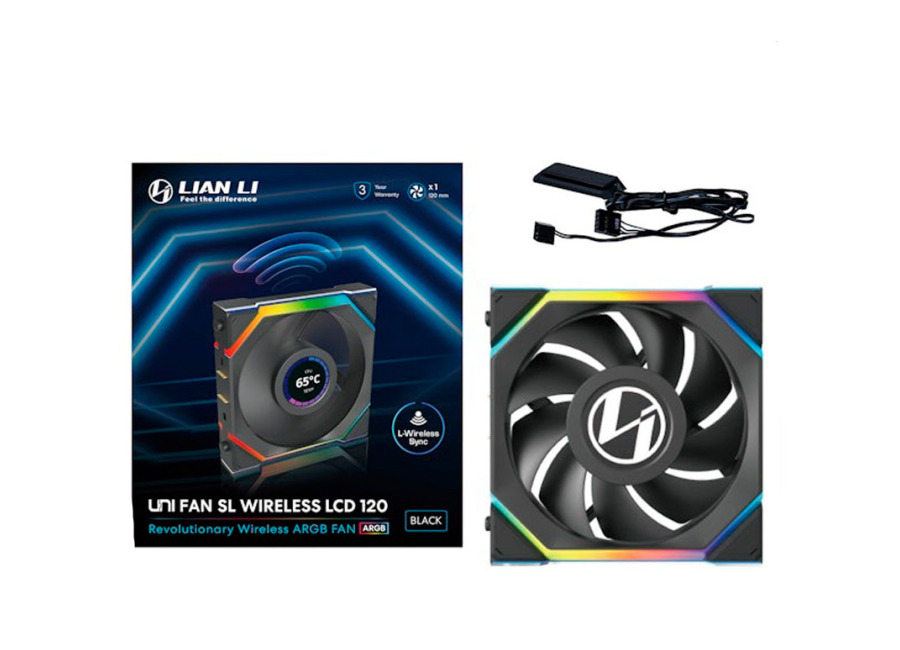 Lian Li Uni Fan SL LCD ARGB 120mm Wireless Negro