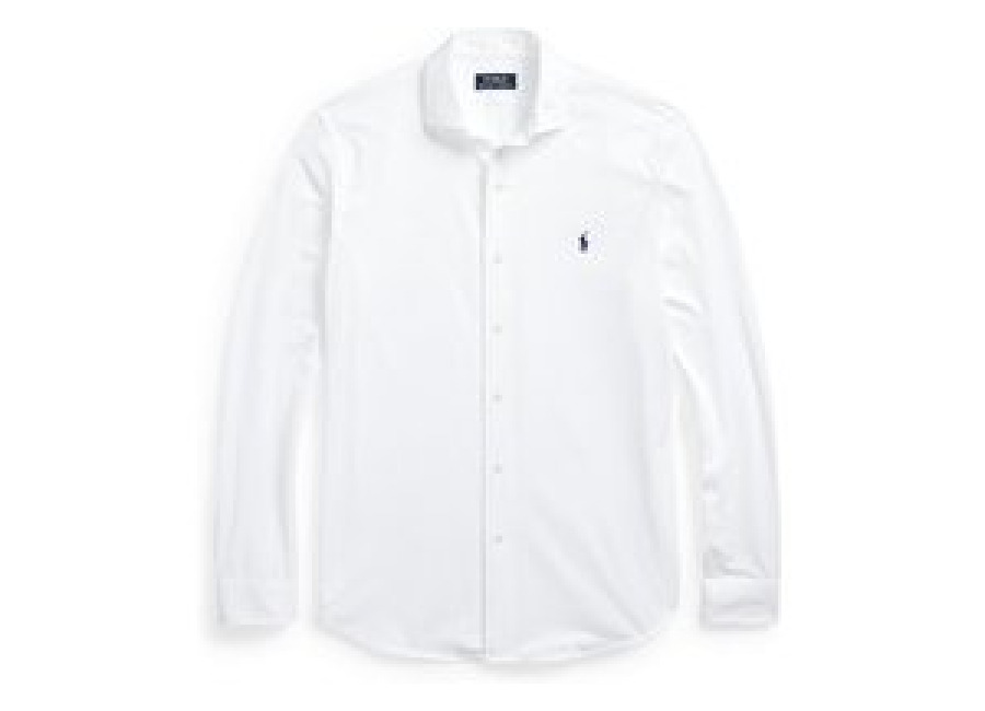Polo Ralph Lauren Camisa de jersey de corte entallado blanco