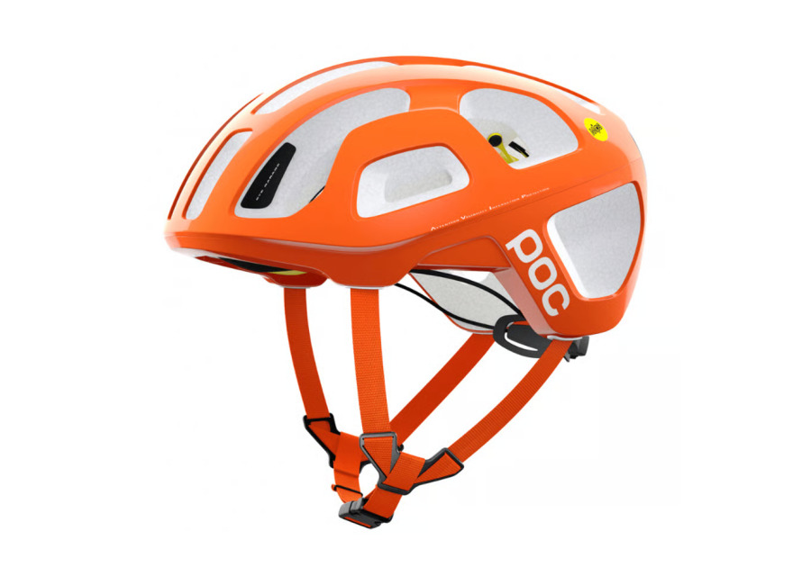 Casco POC Octal MIPS Naranja Blanco