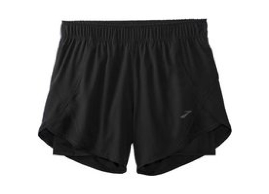 Brooks Pantalón de Running Brooks Chaser 5″ 2-in-1 Black Mujer