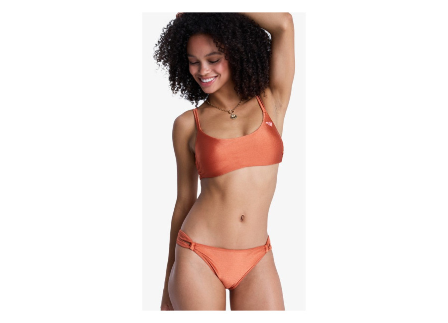 Roxy Beachside Bohemia Athletic Bra – Top de bikini Bralette Naranja Mujer