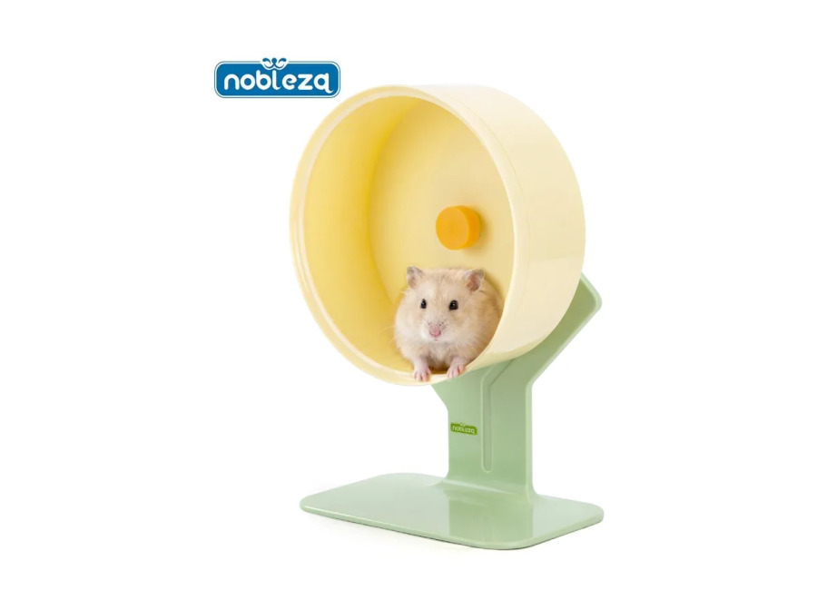 Nobleza Rueda Hamster Silenciosa 22CM, Rueda de Ejercicio de Altura Ajustable con Base Antivuelco y Pista…