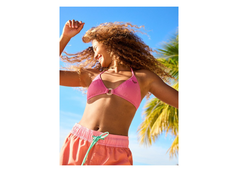 Roxy Roxy Paradise Fixed Tri – Top de bikini triangular Rosa Mujer